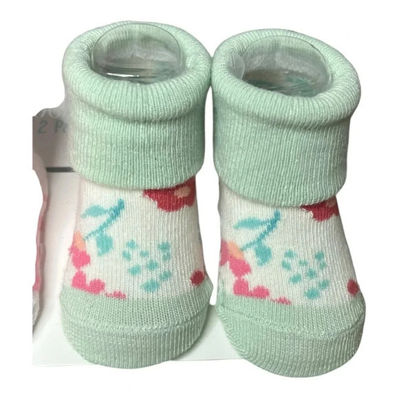 Duck Duck Goose Baby Bib and Socks 5 pc Set Fruit Pastels 0-9 Months NWT - Picture 5 of 10